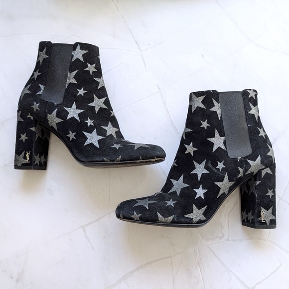 Saint Laurent Star Studded  Chelsea Boots - Picture 1 of 5